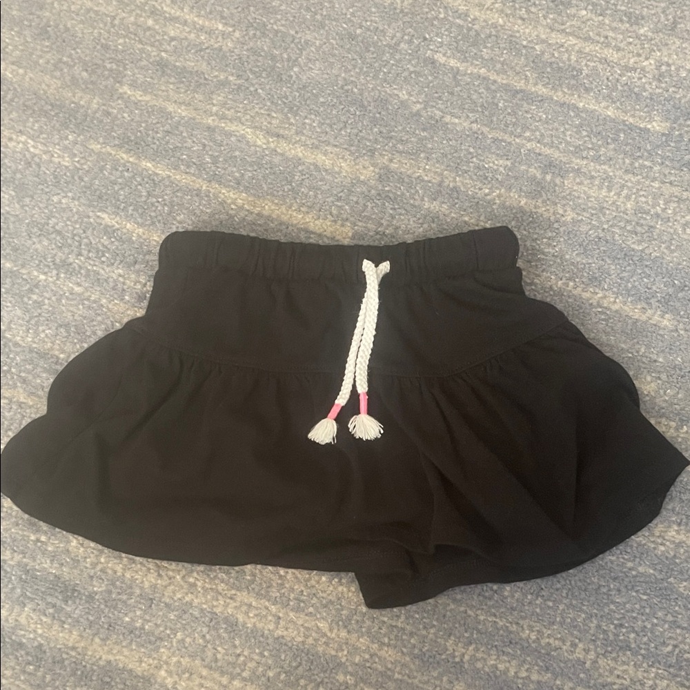 Black Kids Skort with Drawstring